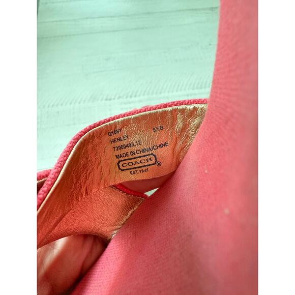 Coach Pink Espadrille Wedge Sandals - Size 8.5 - Picture 7 of 7